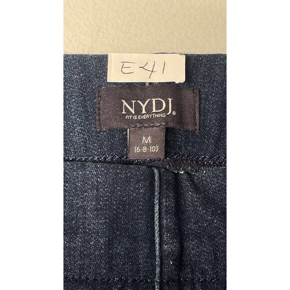 NYDJ Spanspring Pull-On Slim Bootcut Jeans Decker Blue Sz M 6,8,10 Lift Tuck - Picture 6 of 8